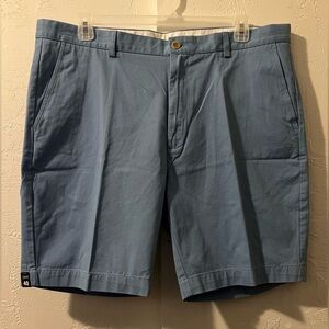 NWT Roundtree & Yorke Chino Casuals Shorts, slate blue, 100% cotton, size 40